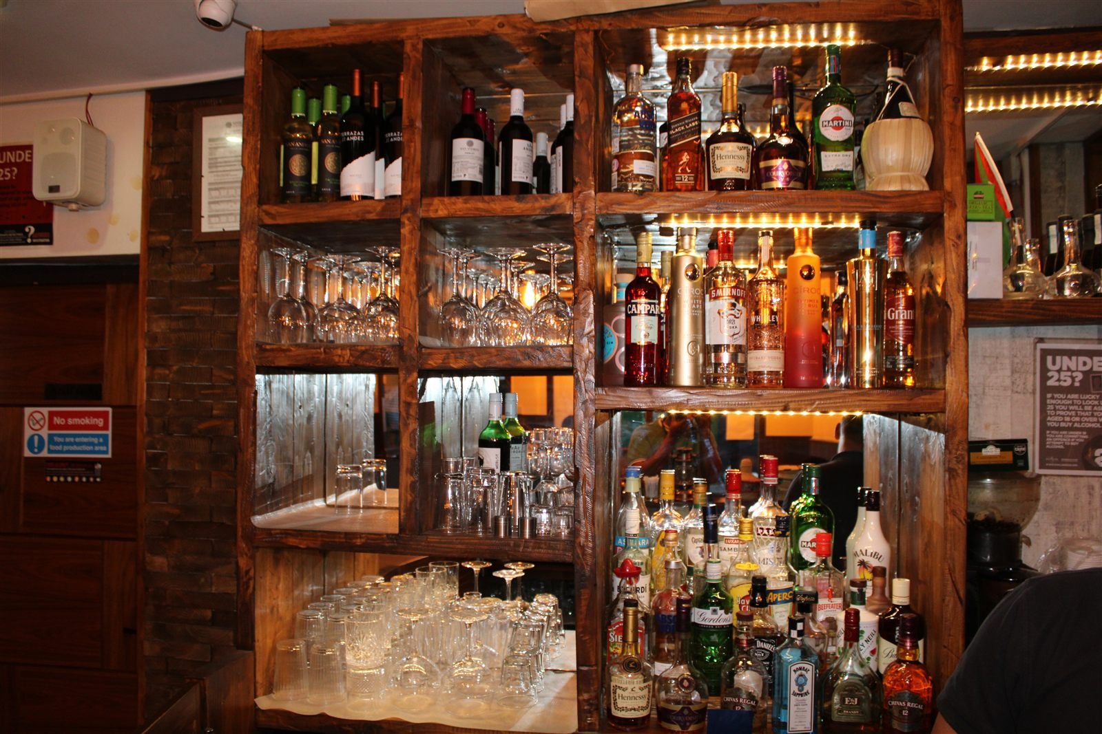 Behind the bar at Asmara Bella