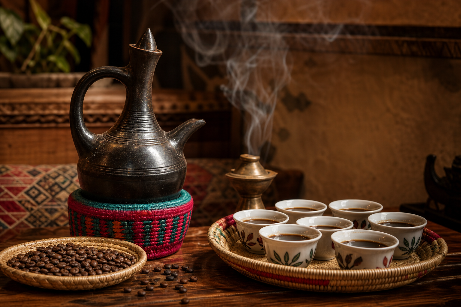 Traditional Eritrean coffee ceremony