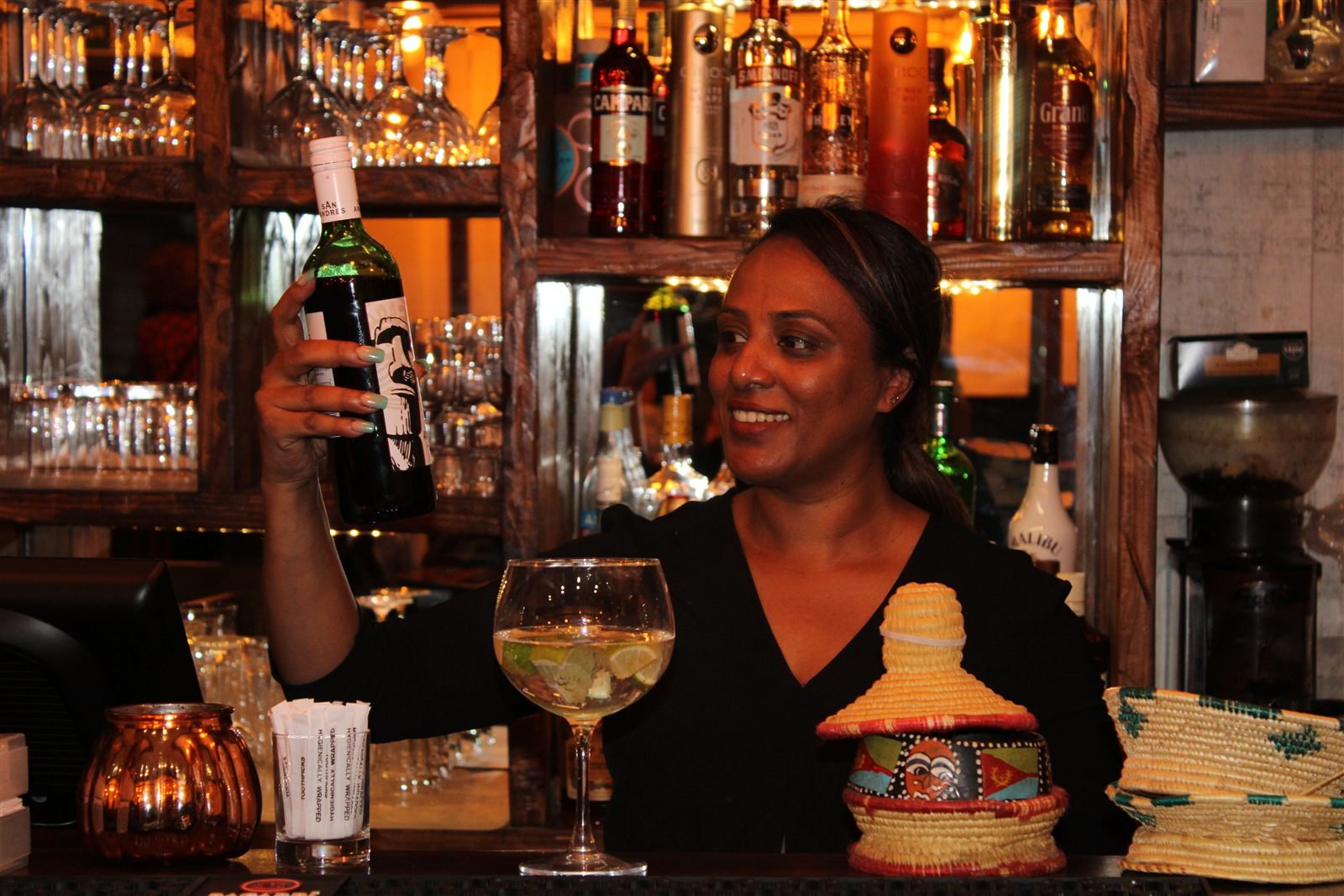 Warm welcome at the Asmara Bella bar